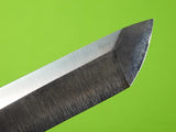 Custom Made Handmade Early Bill Siegle Japanese Tanto Style Knife w/ Scabbard