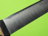 Custom Made Handmade Early Bill Siegle Japanese Tanto Style Knife w/ Scabbard