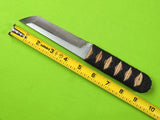 Custom Made Handmade Early Bill Siegle Japanese Tanto Style Knife w/ Scabbard