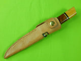 Vintage Custom Handmade Stiletto Fighting Knife & Sheath