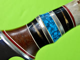 US Custom Made Handmade Large Hunting Fighting Stag Handle Silver Guard Knife