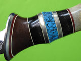 US Custom Made Handmade Large Hunting Fighting Stag Handle Silver Guard Knife