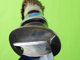 US Custom Made Handmade Large Hunting Fighting Stag Handle Silver Guard Knife