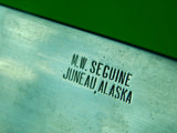 US Custom Handmade Merle MW Seguine Juneau Alaska Bowie Hunting Fighting Knife Knives