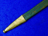RARE Dutch Netherlands WW1 Model 1891 Bayonet Knife Leather Scabbard Sheath