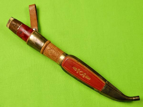Vintage Finnish Finland Puukko Hunting Fighting Knife w/ Sheath Red Ha –  ANTIQUE & MILITARY FROM BLACKSWAN