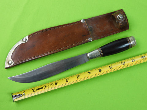 Vintage Finnish Finland Puukko Unusually Large Hunting Fighting Knife w/ Sheath