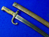 Antique French France 1868 Dated German Made Bayonet Short Sword w/ Scabbar