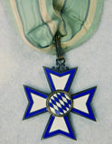 German Germany Bavarian post WW1 WW2 MERIT Marked Neck Cross Order Medal Badge