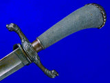 Antique 19 Century German Germany Engraved Hunting Dagger Knife Russian Caucasus Middle East