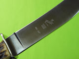 German Germany J A Henckels Solingen Friodur Stag Bowie Hunting Knife Sheath Box
