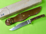 German Germany J A Henckels Solingen Friodur Stag Bowie Hunting Knife Sheath Box