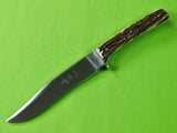 German Germany J A Henckels Solingen Friodur Stag Bowie Hunting Knife Sheath Box