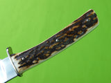 German Germany J A Henckels Solingen Friodur Stag Bowie Hunting Knife Sheath Box