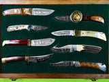 Vintage North American Hunting Club Set Fixed Folding Knife Buck Case XX Schrade