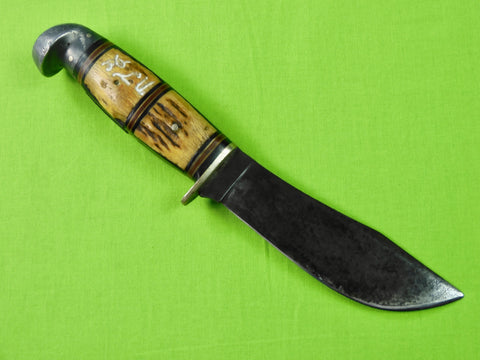 RARE Vintage US Western West-Cut Boulder Colo Stag Handle Hunting Knife