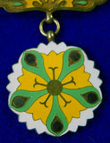 Japanese Japan WW2 Gift Foundation Green Leaves Merit Silver Medal Medals Order Badge Pin