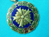 Imperial Japanese Japan Vintage Antique Enameled Military Badge Pin Medal Award w/ Box