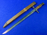 RARE Japanese Japan WW2 Arisaka Bayonet Fighting Knife Dagger w/ Scabbard