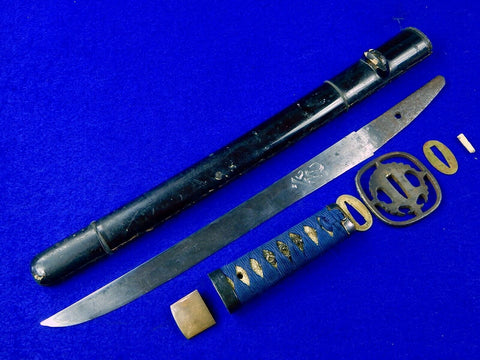 Antique Old Japanese Japan Tanto Fighting Knife Wakizashi Short Sword w/ Horimono