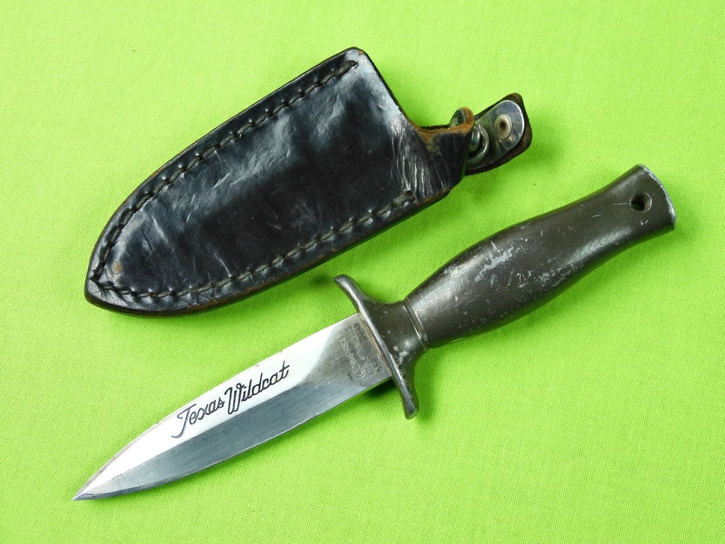 Vintage Japan Japanese Compass Texas Wildcat Small Boot Knife w