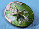 RARE Japanese Japan Military Reservist Officer's Rank Enamel Badge Pin GREEN