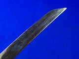 Antique Old Japanese Japan Tanto Carved Handle Fighting Knife w/ Scabbard