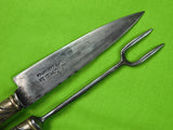 Vintage Argentina Gaucho La Movadira Carving Set Knife Fork w/ Sheath