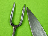 Vintage Argentina Gaucho La Movadira Carving Set Knife Fork w/ Sheath
