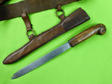 Vintage US Mountain Man Custom Made Handmade Fighting Knife w/ Sheath Bag