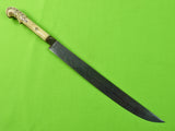 Vintage Balkan Bosnian Post Ottoman Yatagan Yataghan Fighting Knife Dagger
