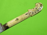 Vintage Balkan Bosnian Post Ottoman Yatagan Yataghan Fighting Knife Dagger