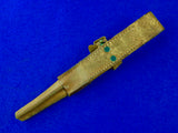 US WW2 Vintage Johnson Bayonet Knife Leather Scabbard Sheath Case