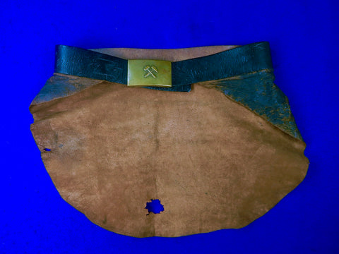German Germany Antique WW1 Miner's Sword Leather Belt w/ Buckle