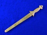 Vintage Antique Old Chinese China Small Dagger Knife Letter Opener w/ Scabbard