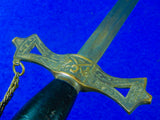 Antique US 19 Century Fraternal Masonic Knights of Pythias Sword Swords w/ Scabbard