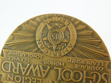 Antique Old US 1922 American Legion WW1 Veteran Bronze Table Medal