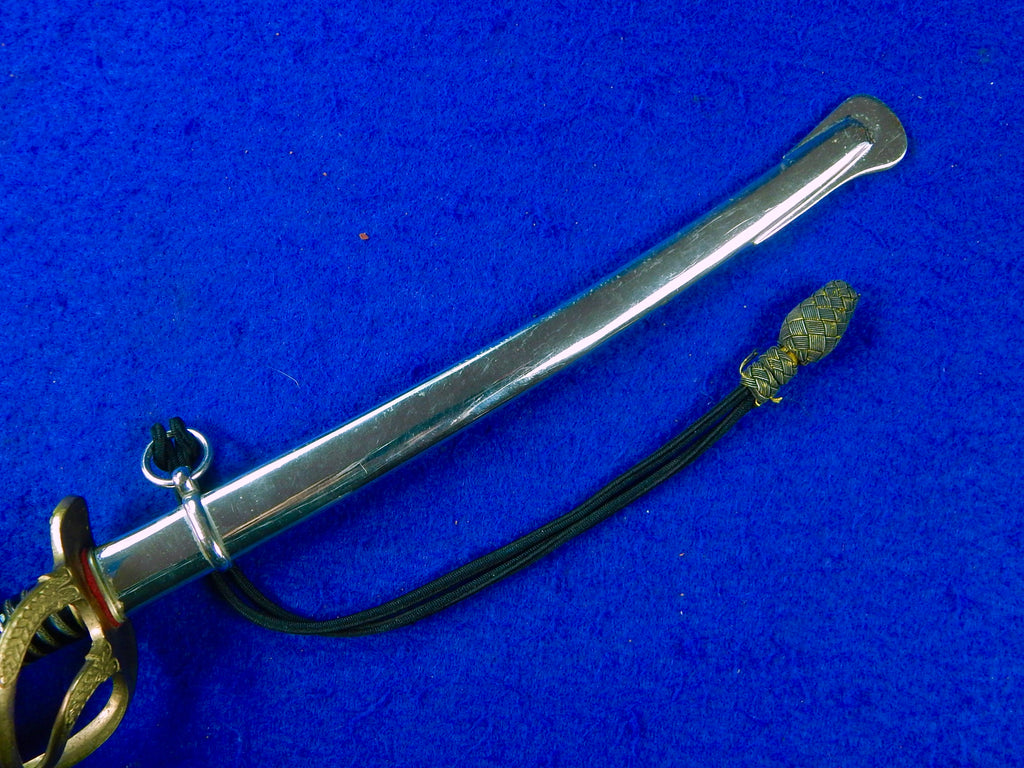 Antique France French 19 Century Miniature Mini Sword w/ Scabbard Knot