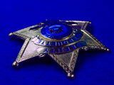 Vintage US Obsolete Set 2 Police Badge Pin Deputy Corporal Sheriff Marquette MI w/ Box