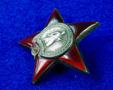 Soviet Russian Russia USSR WWII WW2 Silver RED STAR Order Medal Badge #2101169