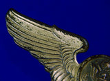 US Vintage Sterling Silver Pilot Wings Pin Badge