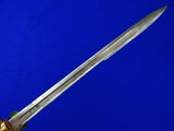 German Germany WWI WW1 Hunting Engraved Quillback Dagger Sword