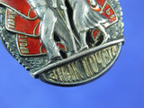 Soviet Russian Russia USSR WWII WW2 Silver Badge of Honor Screw Back Medal Order