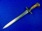 Antique German Germany WW1 Stag Hunting Dagger Knife Short Sword w/ Scabbard