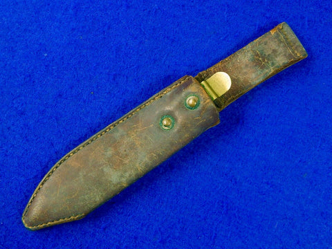 US WW2 Custom Handmade Leather Sheath Scabbard for Theater Fighting Knife
