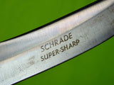 Vintage US Schrade Uncle Henry 153 Golden Spike Hunting Knife Sheath Stone Box