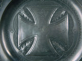German Germany Antique WW1 Commemorative Iron Cross Pewter Plate Military Decor