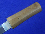 Antique Old Japan Japanese Tanto Fighting Knife w/ Scabbard Papers