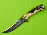 Vintage US Schrade Uncle Henry 153 Golden Spike Hunting Knife Sheath Stone Box