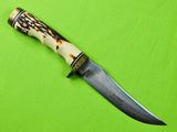 Vintage US Schrade Uncle Henry 153 Golden Spike Hunting Knife Sheath Stone Box